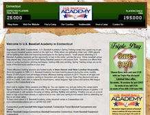 Tablet Screenshot of connecticutbaseballcamps.com